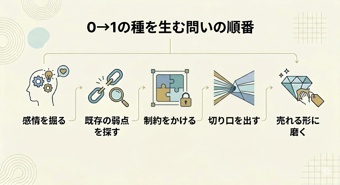 生成AIで新しい切り口を見つけるための考え方の順番